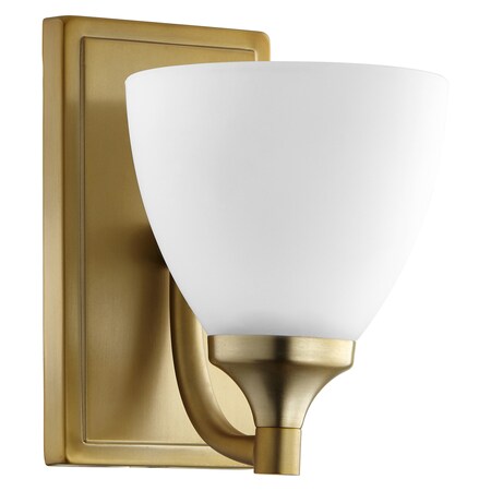 Quorum Enclave 1Lt Wall Mt Aged Brass 5459-1-80